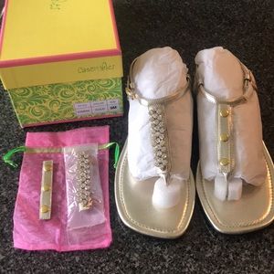 Gold sandals